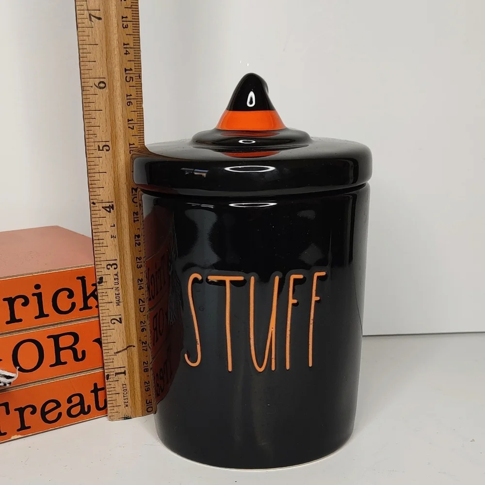 Rae Dunn‎ Black Witch Hat Stuff Halloween Jar Canister